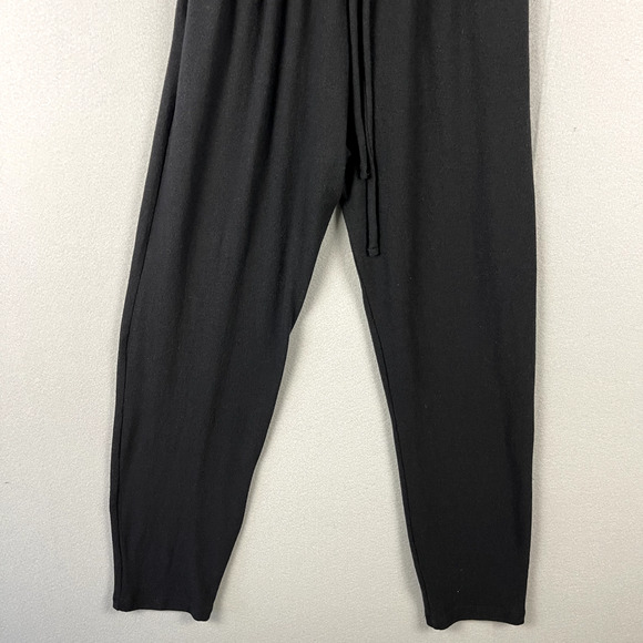 Revolve Enza Costa Jumpsuit Womens Black Modal Jersey Slouch Asymmetrical - Picture 5 of 16